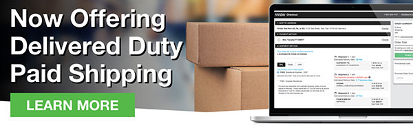 Now Offering Delivered Duty Paid Shipping, Learn More